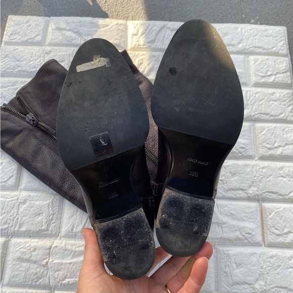 Miu Miu Bisonte Tall Boots EU sz 38.5 - Picture 6 of 13